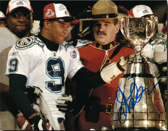 Damon Allen Toronto Argonauts Signed 8x10 CFL Football Photograph