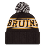 Men's Boston Bruins NHL New Era Men's Black Retro Chill Knit Pom Hat
