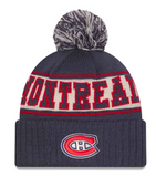 Men's Montreal Canadiens NHL New Era Navy Retro Chill Knit Pom Hat