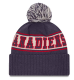 Men's Montreal Canadiens NHL New Era Navy Retro Chill Knit Pom Hat