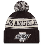 Men's Los Angeles Kings NHL New Era Black Retro Chill Knit Pom Hat
