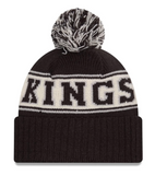 Men's Los Angeles Kings NHL New Era Black Retro Chill Knit Pom Hat