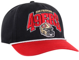 Men's San Francisco 49ers NFL 47 Brand Black Palermo Hitch Snapback Hat