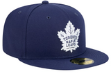 Men's Toronto Maple Leafs NHL Hockey New Era Core 59FIFTY Fitted Hat - Navy
