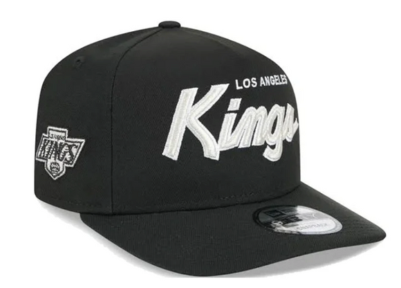 Men’s Los Angeles Kings New Era Script 9FIFTY A-Frame Snapback Adjustable Hat – Black