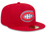 Men's Montreal Canadiens NHL Hockey New Era Core 59FIFTY Fitted Hat - Red