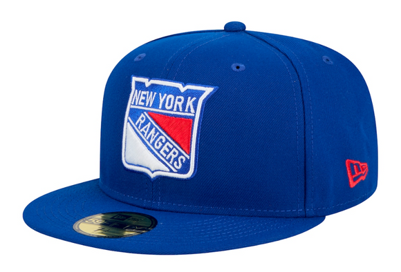 Men's New York Rangers NHL Hockey New Era Core 59FIFTY Fitted Hat - Royal