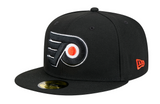 Men's Philadelphia Flyers NHL Hockey New Era Core 59FIFTY Fitted Hat - Black