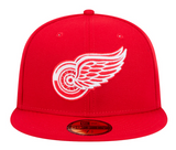 Men's Detroit Red Wings NHL Hockey New Era Core 59FIFTY Fitted Hat - Red
