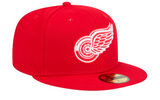 Men's Detroit Red Wings NHL Hockey New Era Core 59FIFTY Fitted Hat - Red