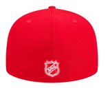 Men's Detroit Red Wings NHL Hockey New Era Core 59FIFTY Fitted Hat - Red