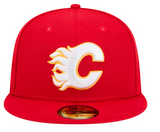 Men's Calgary Flames NHL Hockey New Era Core 59FIFTY Fitted Hat - Red