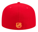 Men's Calgary Flames NHL Hockey New Era Core 59FIFTY Fitted Hat - Red