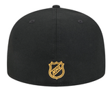 Men's Boston Bruins NHL Hockey New Era Core 59FIFTY Fitted Hat - Black