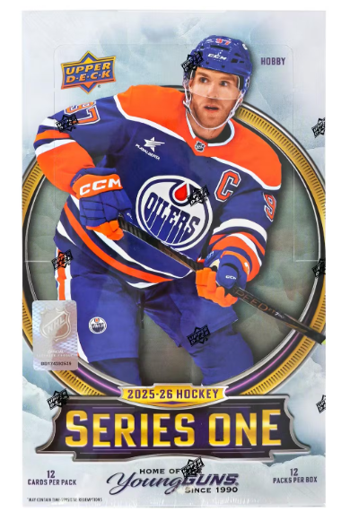 2025/26 Upper Deck Series 1 Hockey Hobby Box 12 Packs Per Box, 12 Cards Per Pack