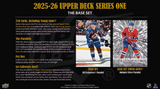 2025/26 Upper Deck Series 1 Hockey Hobby Box 12 Packs Per Box, 12 Cards Per Pack