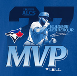 Men's Toronto Blue Jays Vladimir Guerrero Jr. Royal 2025 American League Championship Series MVP T-Shirt