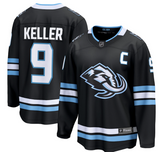 Men's Fanatics Utah Mammoth Breakaway Home Black Clayton Keller Breakaway Hockey Jersey