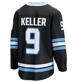 Men's Fanatics Utah Mammoth Breakaway Home Black Clayton Keller Breakaway Hockey Jersey