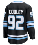 Men's Fanatics Utah Mammoth Breakaway Home Black Logan Cooley Breakaway Hockey Jersey
