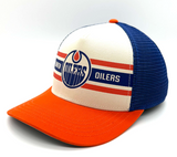 Men's American Needle Sinclair Edmonton Oilers Royal, Orange & Cream Curved Brim Hat