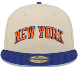 Men's New Era Cream/Blue New York Knicks 2025/26 City Edition 9FIFTY Snapback Hat