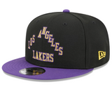 Men's New Era Black/Purple Los Angeles Lakers 2025/26 City Edition 9FIFTY Snapback Hat