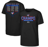 Youth Toronto Blue Jays Black 2025 American League Champions Roster T-Shirt