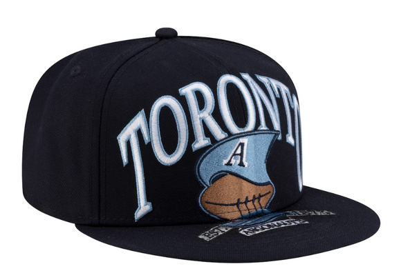 Men's New Era Navy Toronto Argonauts Turf Traditions 9FIFTY Snapback Hat