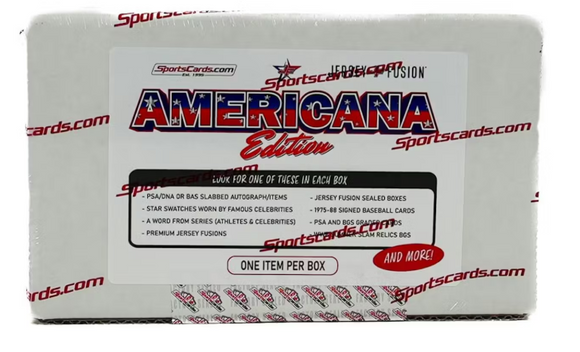 2025 Jersey Fusion Americana Edition Hobby Box 1 Item per Box