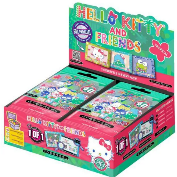2025 Cybercel Hello Kitty and Friends Tropical Hobby Box 20 Packs per Box, 3 Cards per Pack