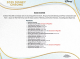 2025 Topps Disney Chrome Mega Box 15 Packs Per Box, 4 Cards Per Pack