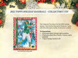 2025 Topps Holiday Baseball Tin 1 Pack Per Tin, 59 Cards Per Pack