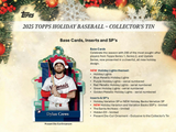 2025 Topps Holiday Baseball Tin 1 Pack Per Tin, 59 Cards Per Pack