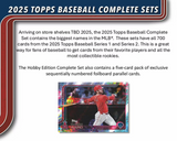 2025 Topps Factory Set Baseball Hobby Box 700 Cards Per Set