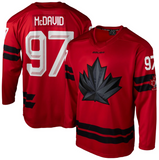 Men's 2026 Team Canada Bauer Olympics Red Replica Hockey Jersey - Connor McDavid - Bleacher Bum Collectibles