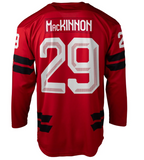 Men's 2026 Team Canada Bauer Olympics Red Replica Hockey Jersey - Nathan MacKinnon - Bleacher Bum Collectibles