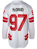 Men's 2026 Team Canada Bauer Olympics White Replica Hockey Jersey - Connor McDavid - Bleacher Bum Collectibles