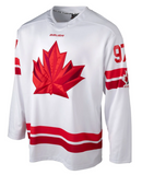 Men's 2026 Team Canada Bauer Olympics White Replica Hockey Jersey - Connor McDavid - Bleacher Bum Collectibles