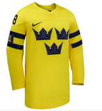 Men's Sweden Hockey William Nylander Nike Yellow 2026 Away Olympics Replica Jersey