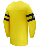 Men's Sweden Hockey Blank Nike Yellow 2026 Away Olympics Replica Jersey - Bleacher Bum Collectibles
