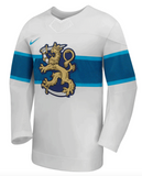 Men's Finland Hockey Blank Nike White 2026 Home Olympics Replica Jersey - Bleacher Bum Collectibles