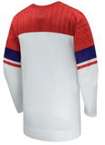 Men's Team Czech Republic Hockey Blank Nike White 2026 Olympics Replica Jersey