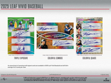 2025 Leaf Vivid Baseball Hobby Box 9 Cards Per Box - Factory Sealed