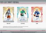2025 Leaf Trinity Football Hobby Jumbo Box 9 Cards Per Box