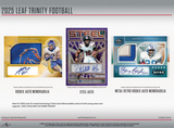 2025 Leaf Trinity Football Hobby Jumbo Box 9 Cards Per Box