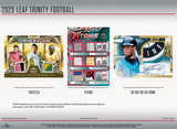 2025 Leaf Trinity Football Hobby Jumbo Box 9 Cards Per Box