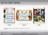 2025 Leaf Trinity Football Hobby Jumbo Box 9 Cards Per Box