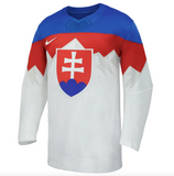 Men's Team Slovakia Hockey Blank Nike White 2026 Olympics Replica Jersey - Bleacher Bum Collectibles