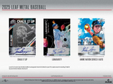 2025 Leaf Metal Baseball Hobby Box 7 Cards per Box